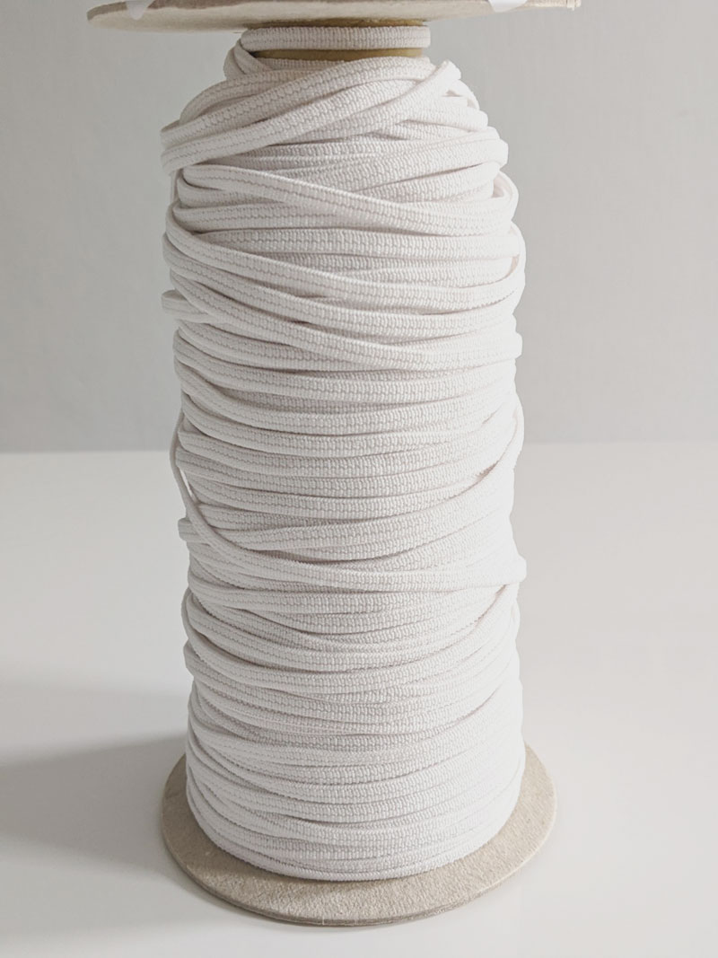 Elastisches Gummiband rund – 100 Meter in Weiß oder Schwarz – Bild 3