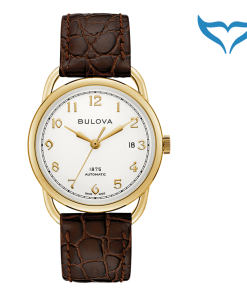 Bulova 97B189 Armbanduhr Automatik Saphir Gold 3 bar 26 Steine Joseph Bulova Neu