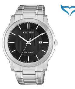 Citizen Elegant AW1211-80E Datum Eco Drive Herren schwarz 5 bar Elegance Neu