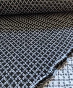 Stretch, Jacquard, Schwarz/Weiß