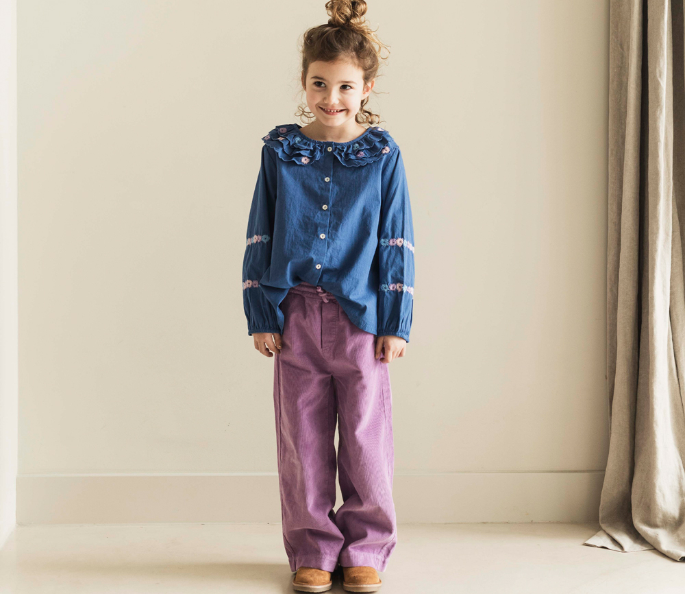 JENEST – Kordhose, CAMMIE, misty blue, Biobaumwolle – Bild 3