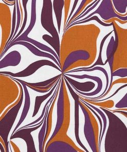 Jersey, Retromusterung,  Zimt Lila