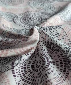 Jersey, Mandalas Rosa Mint auf Ecru