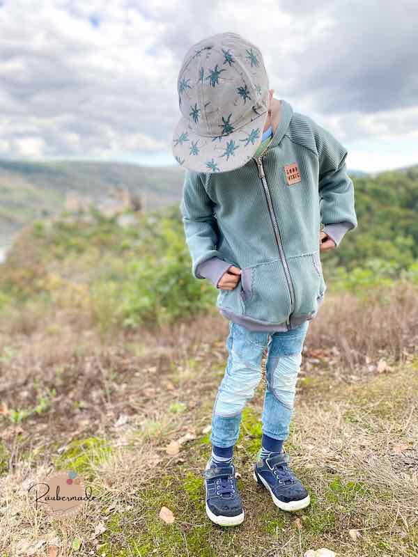 Strickstoff, Jersey, mittelgroß gestrickte Struktur in Mauve – Bild 9