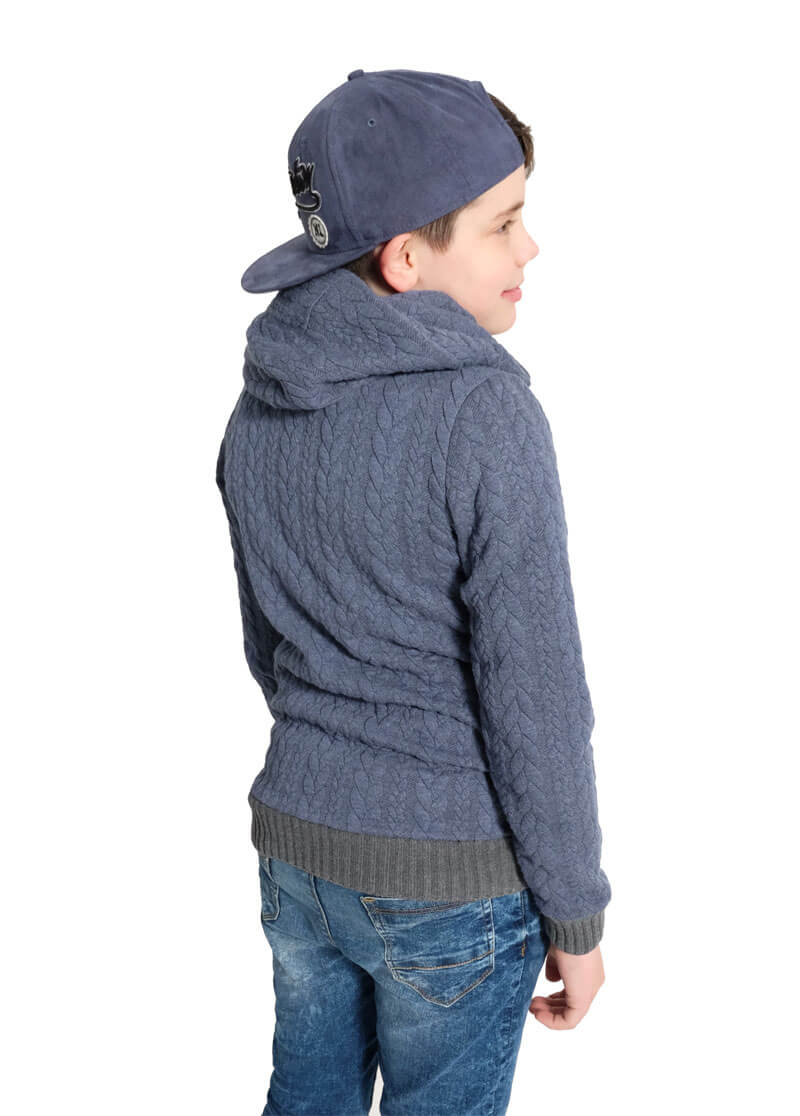 Dehnbarer Strickstoff mit Zopfmuster, Altrosa – Bild 7