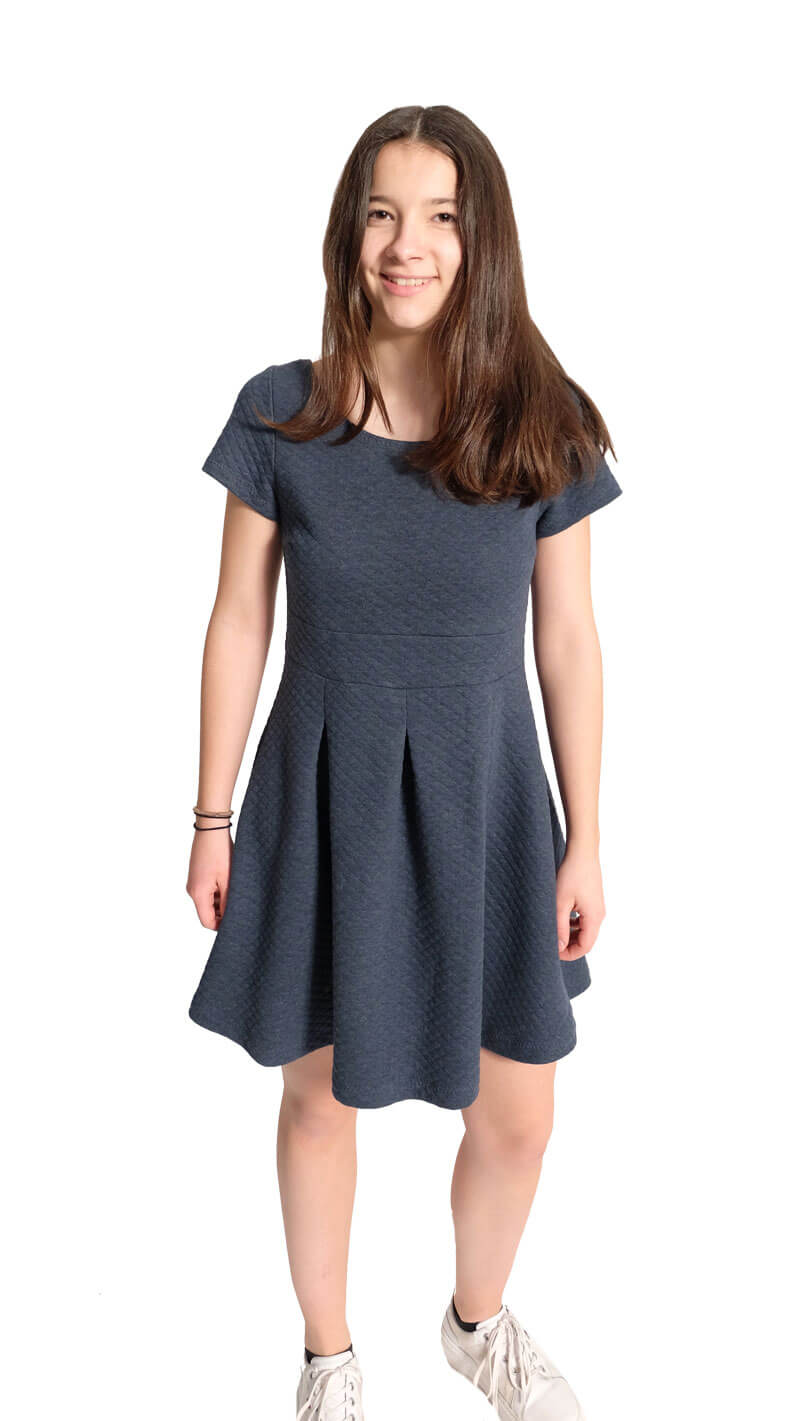 Waffelstoff, weiche anschmiegsame Qualität – Blau – Bild 4