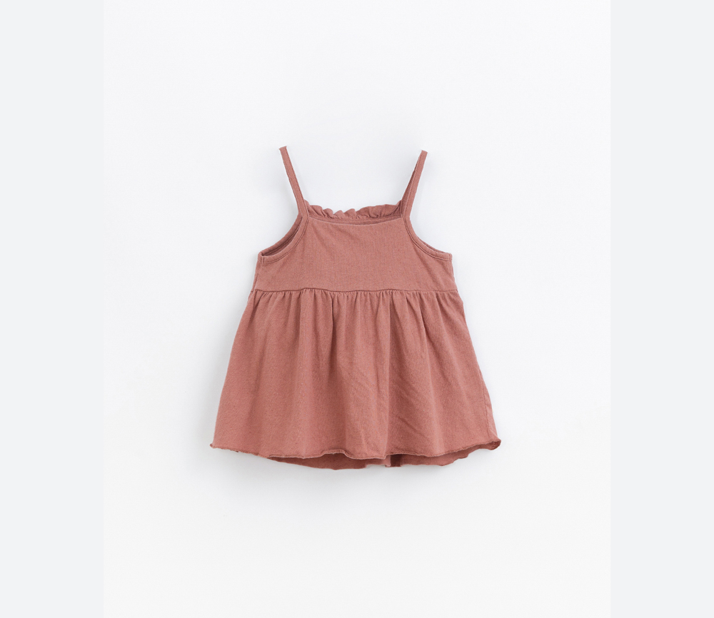 PLAY UP – Jersey Kleid mit Träger, Biobaumwolle/Leinen – Bild 3