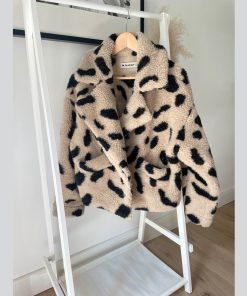 Alwero – Wolljacke Woman „LAZ“, Biowolle, Leo/Gepard