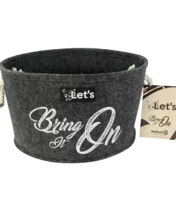 Spielzeug-Korb, Let’s Stuff It Bring it On, Filz, 36cm, dunkelgrau