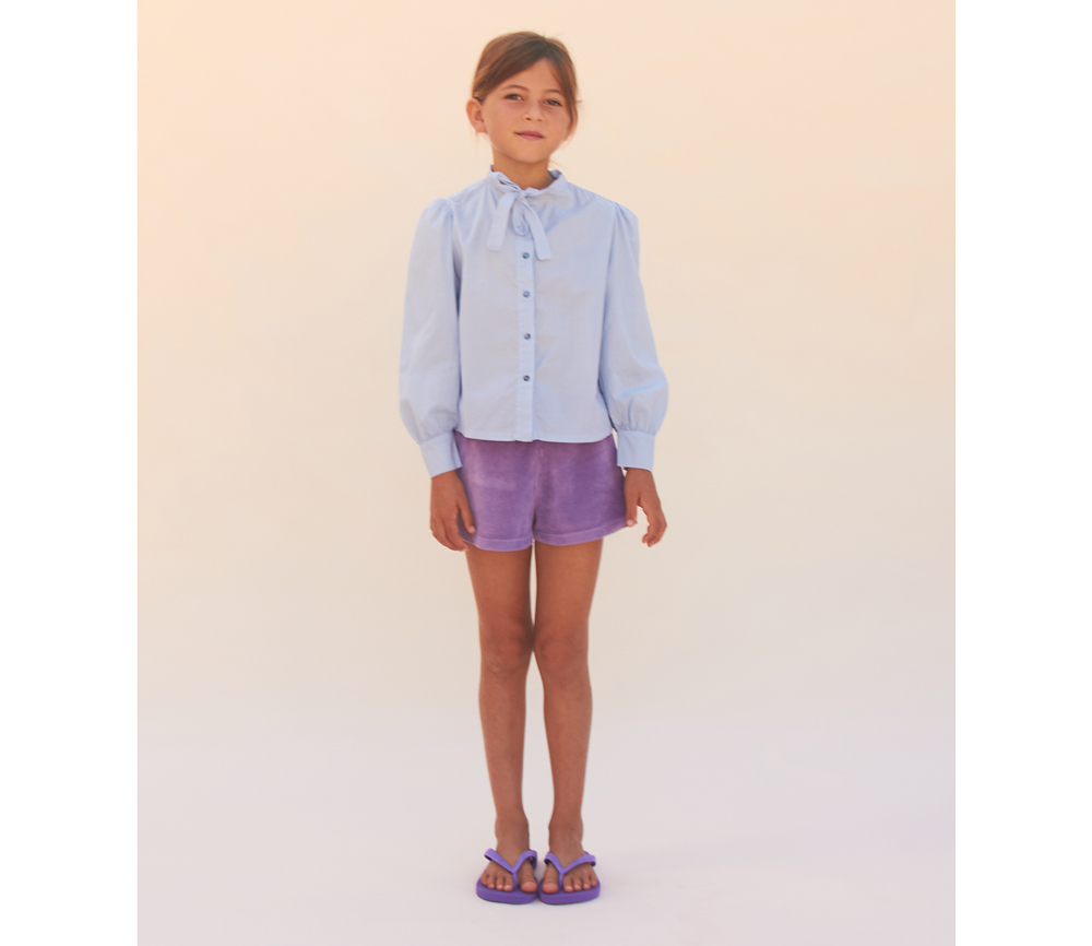 LongLiveTheQueen – Shorts Terry, Faded Purple , Biobaumwolle – Bild 4