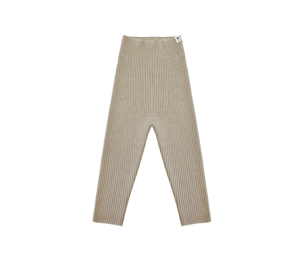 LILLE TONI – Leggings „FINN“, sand, Merinowolle – Bild 2