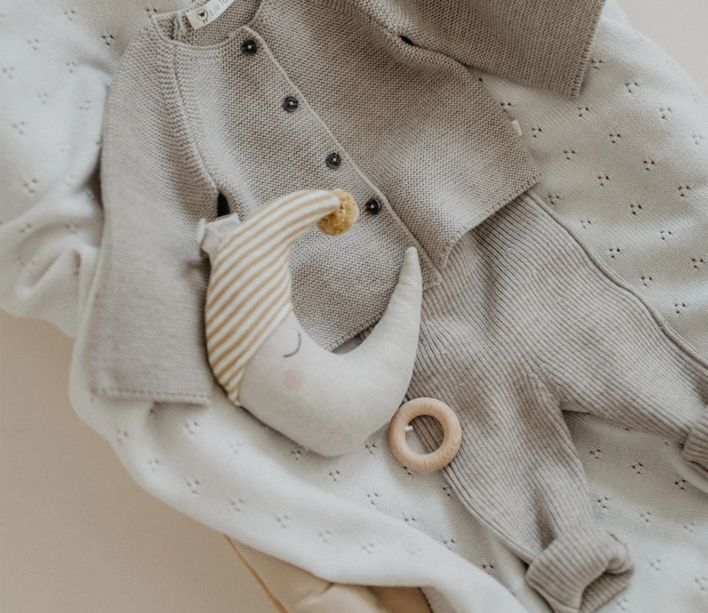 LILLE TONI – Leggings „FINN“, sand, Merinowolle – Bild 3