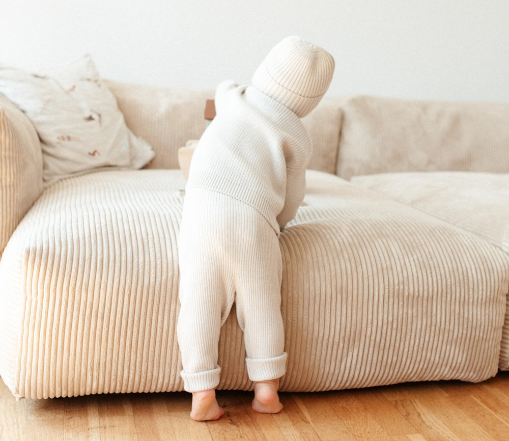 LILLE TONI – Leggings „FINN“, sand, Merinowolle – Bild 4