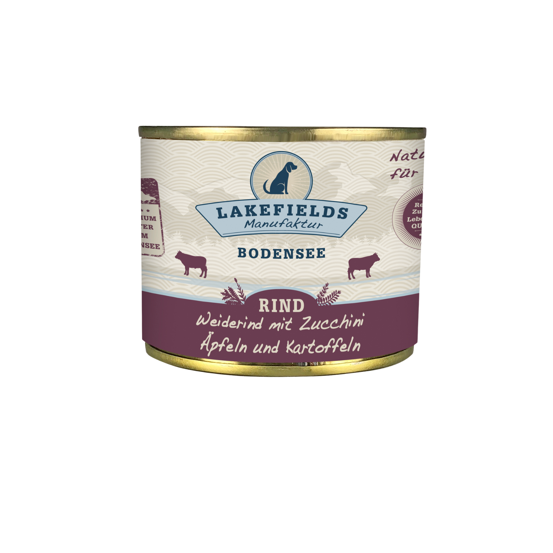 Lakefields Nassfutter WEIDERIND mit Zucchini, Äpfeln & Kartoffeln, getreidefreies Alleinfutter (200g, 400g, 800g) – Bild 3