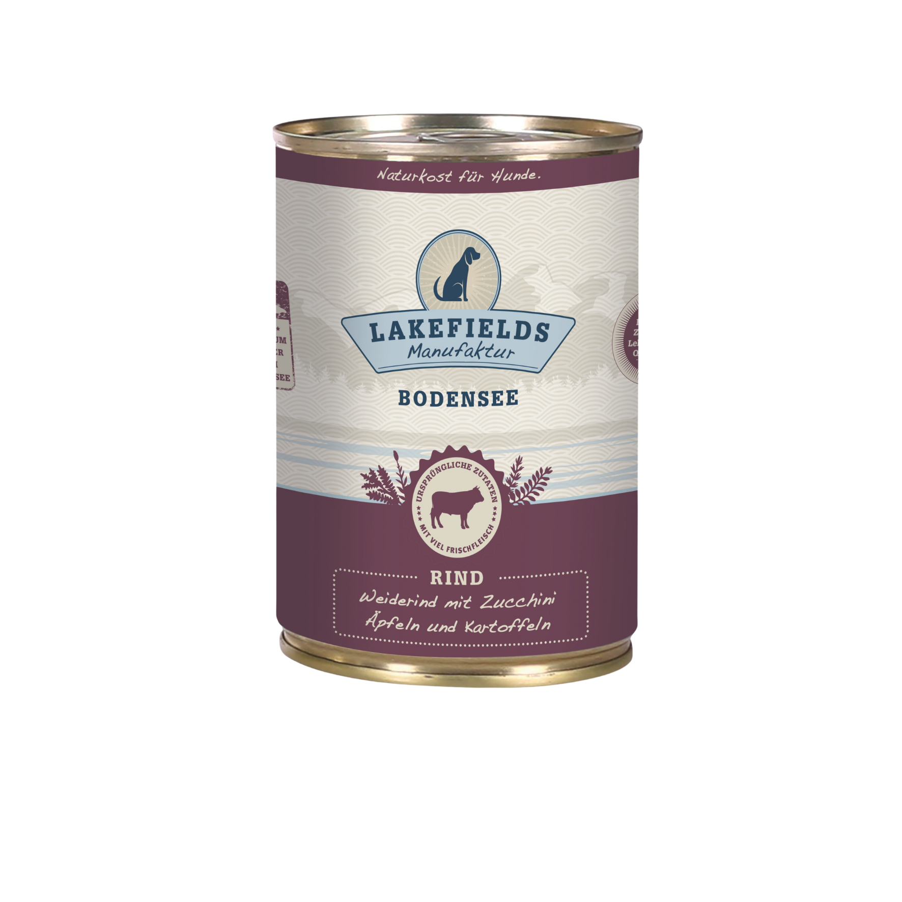 Lakefields Nassfutter WEIDERIND mit Zucchini, Äpfeln & Kartoffeln, getreidefreies Alleinfutter (200g, 400g, 800g) – Bild 2