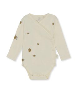 Konges Sløjd – Newborn Baby Body, Lemon, Biobaumwolle