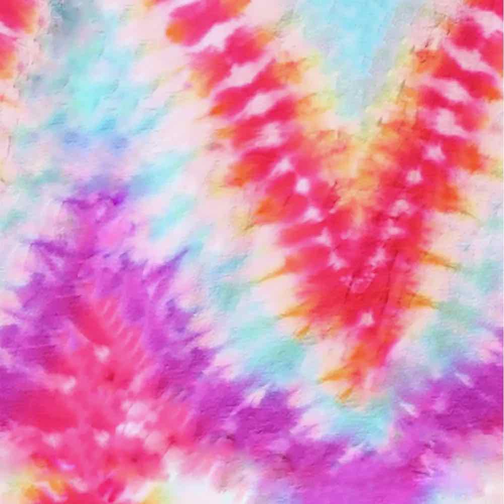 Viskosestoff – Crêpe Stoff, Batikmuster, Pink / Orange