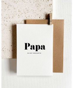 Unique Love – Klappkarte „Papa du bist großartig“