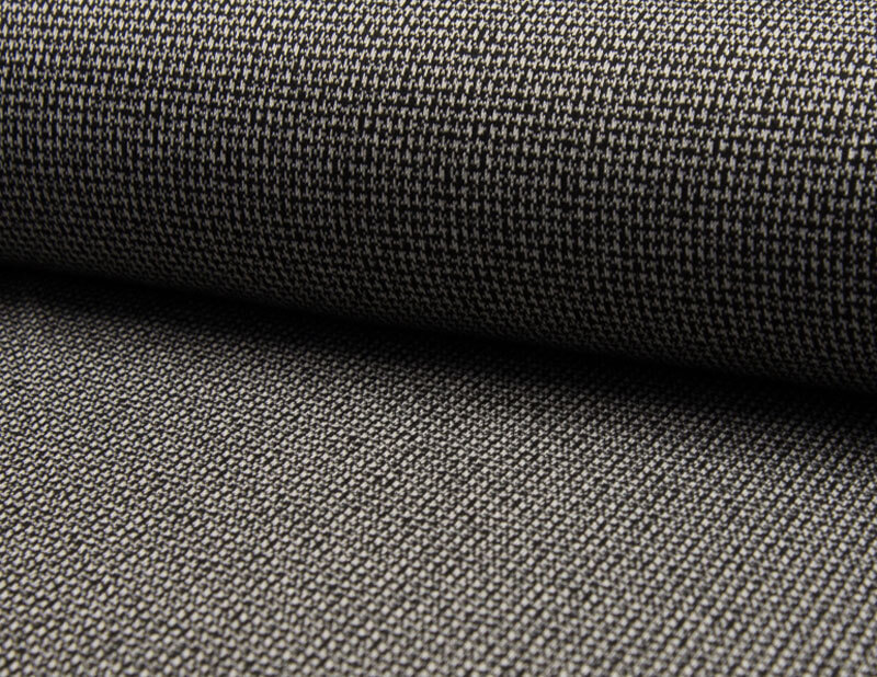 Stretch, Jacquard, Salz und Pfeffer Musterung, Schwarz/Weiß – Bild 2