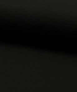 French Terry, unifarben Schwarz, Sweatshirtstoff brushed