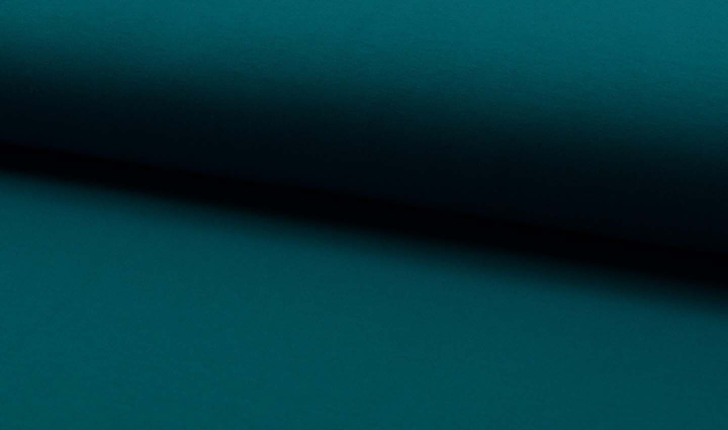 French Terry, unifarben Petrol, Sweatshirtstoff brushed