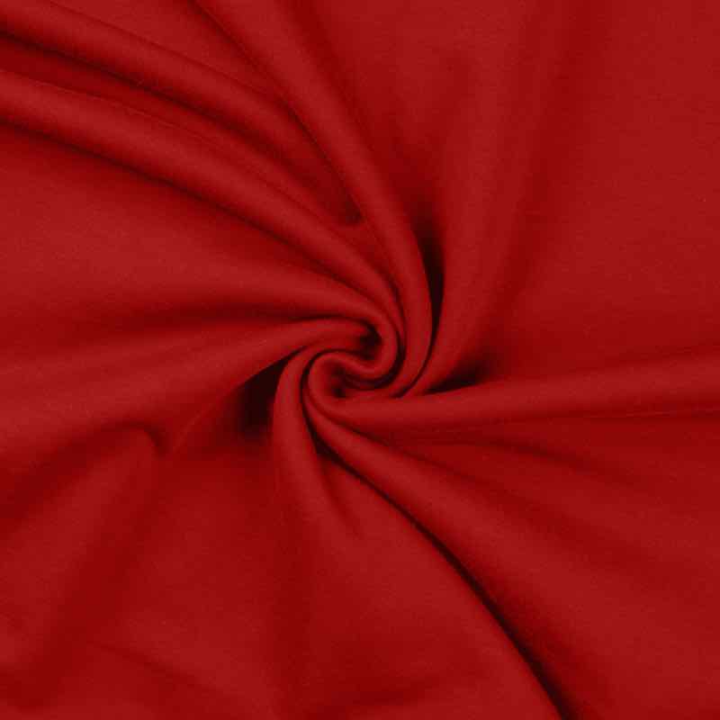 French Terry, unifarben dunkles Rot, Sweatshirtstoff brushed – Bild 2