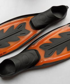 Rough Waters Schuhflossen Flossen Speedy orange-schwarz RW Schnorchelflossen Neu