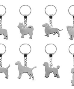 Schlüsselanhänger, aus Metall (verschiedene Hunde-Motive/Rassen)