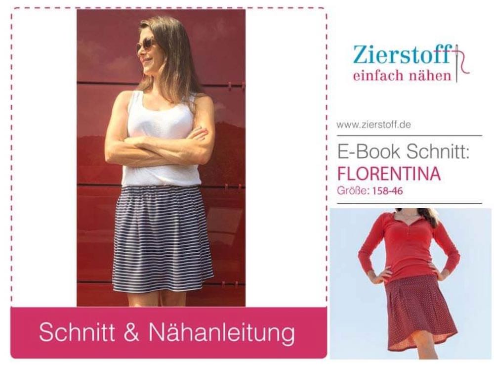 Rock mit Kellerfalten, mit oder ohne RV “FLORENTINA”, Gr. 158 – Damengr. 46