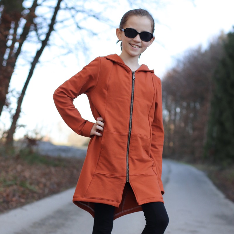 French Terry, unifarben Terra, Sweatshirtstoff – Organic Cotton – Bild 4