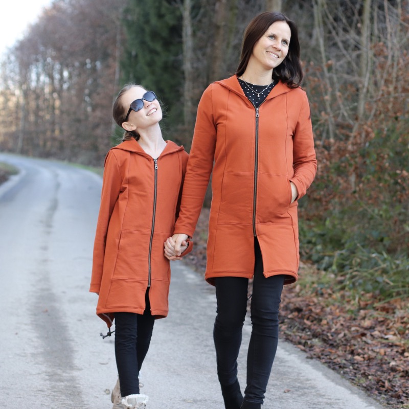 French Terry, unifarben Terra, Sweatshirtstoff – Organic Cotton – Bild 3