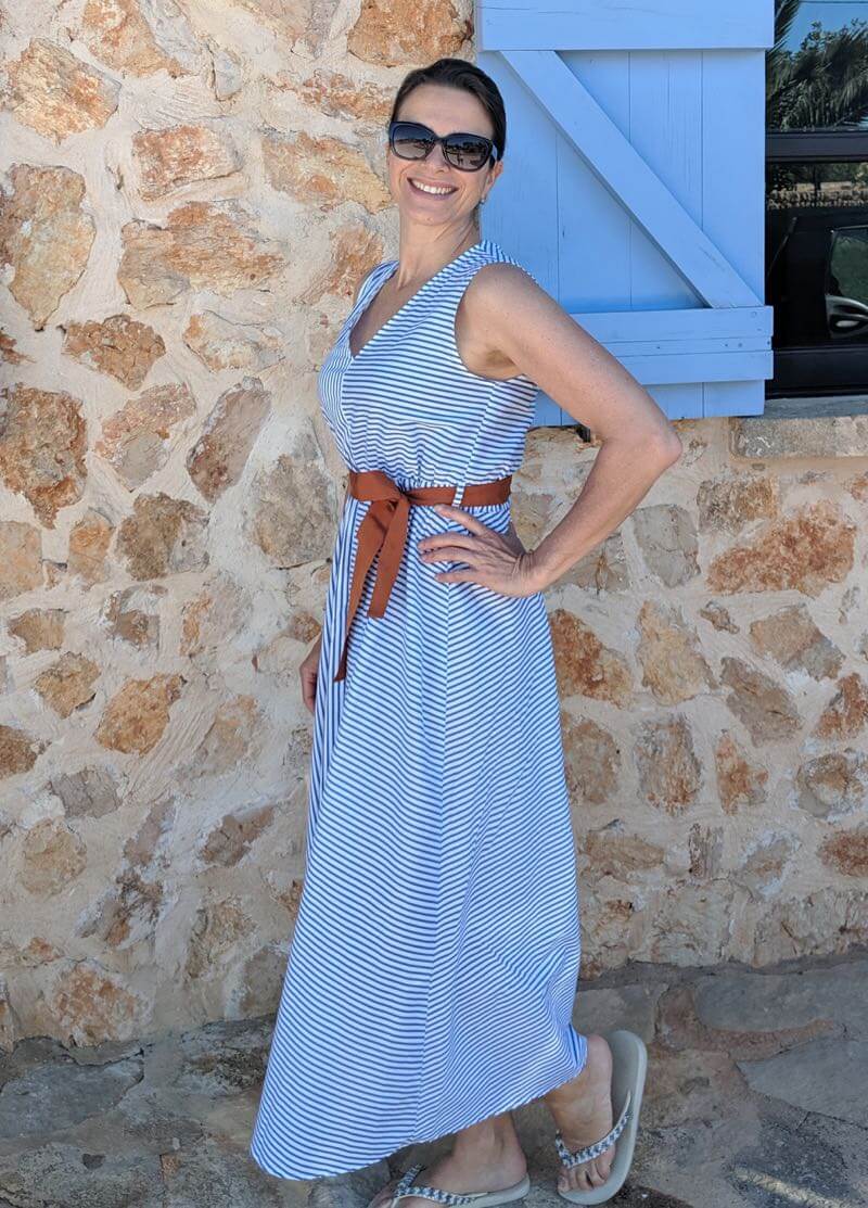 Baumwolle, Streifen Dunkelblau/Weiß – Baumwollstretch – Bild 8