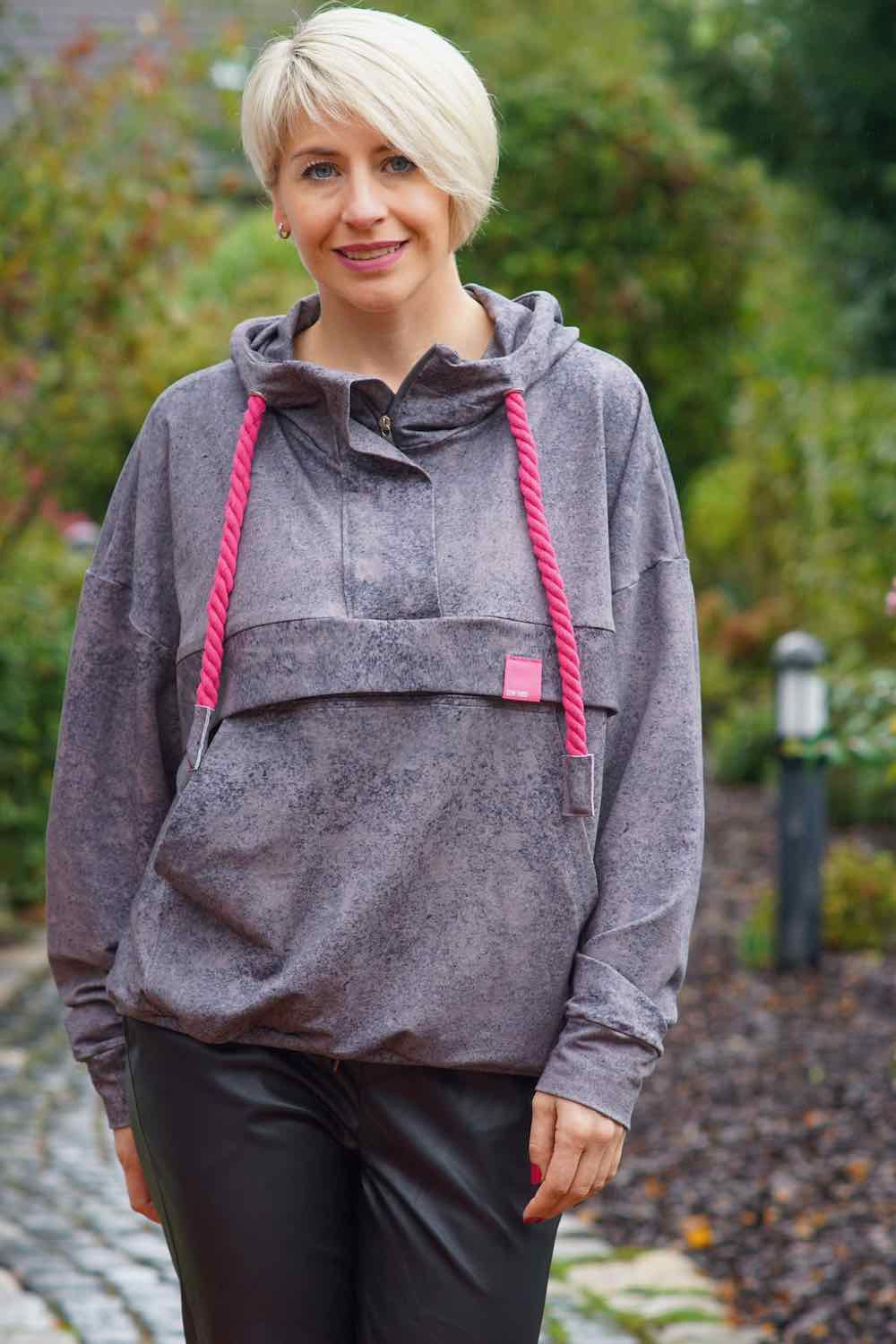 Hoodie / Shirt “MINNA”, Gr. 158 – Damengr. 46 – Bild 6