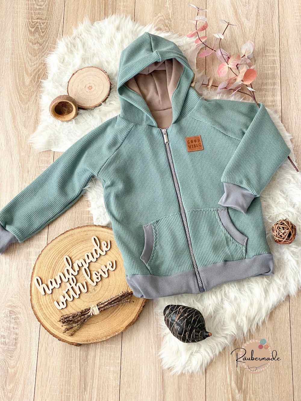 Strickstoff, Jersey, mittelgroß gestrickte Struktur in Mauve – Bild 7