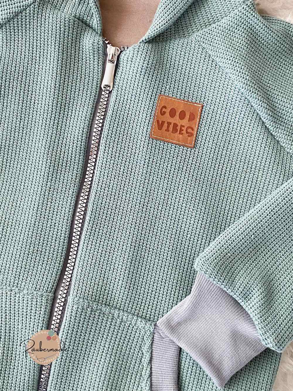 Strickstoff, Jersey, mittelgroß gestrickte Struktur in Mauve – Bild 6