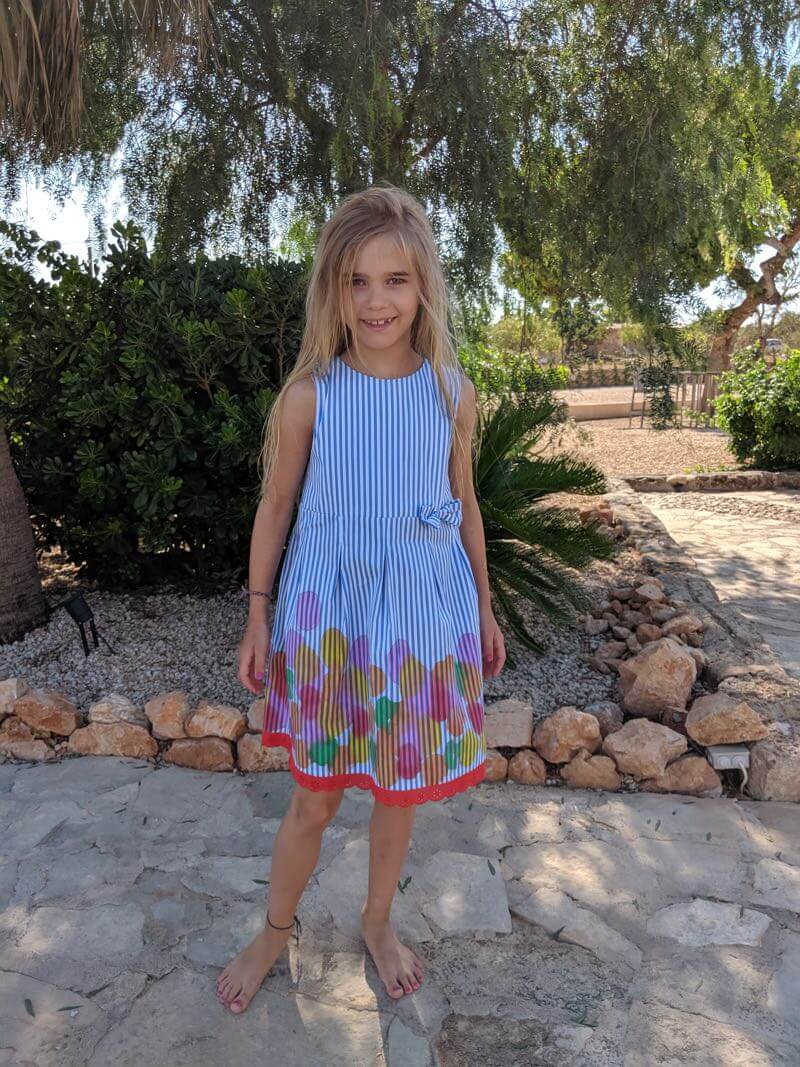 Baumwolle, Streifen Dunkelblau/Weiß – Baumwollstretch – Bild 4