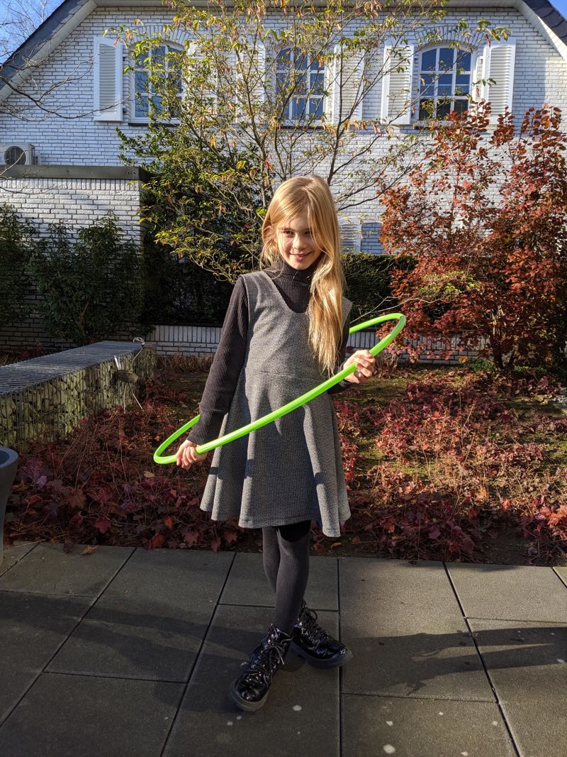 Stretch, Jacquard, Salz und Pfeffer Musterung, Schwarz/Weiß – Bild 7