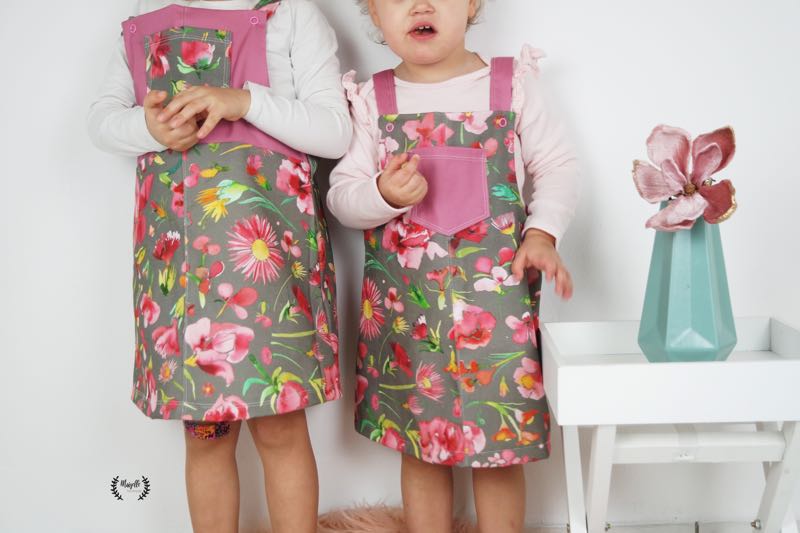 Baumwollstoff, Canvas, Retro Musterung – Grün – Bild 3