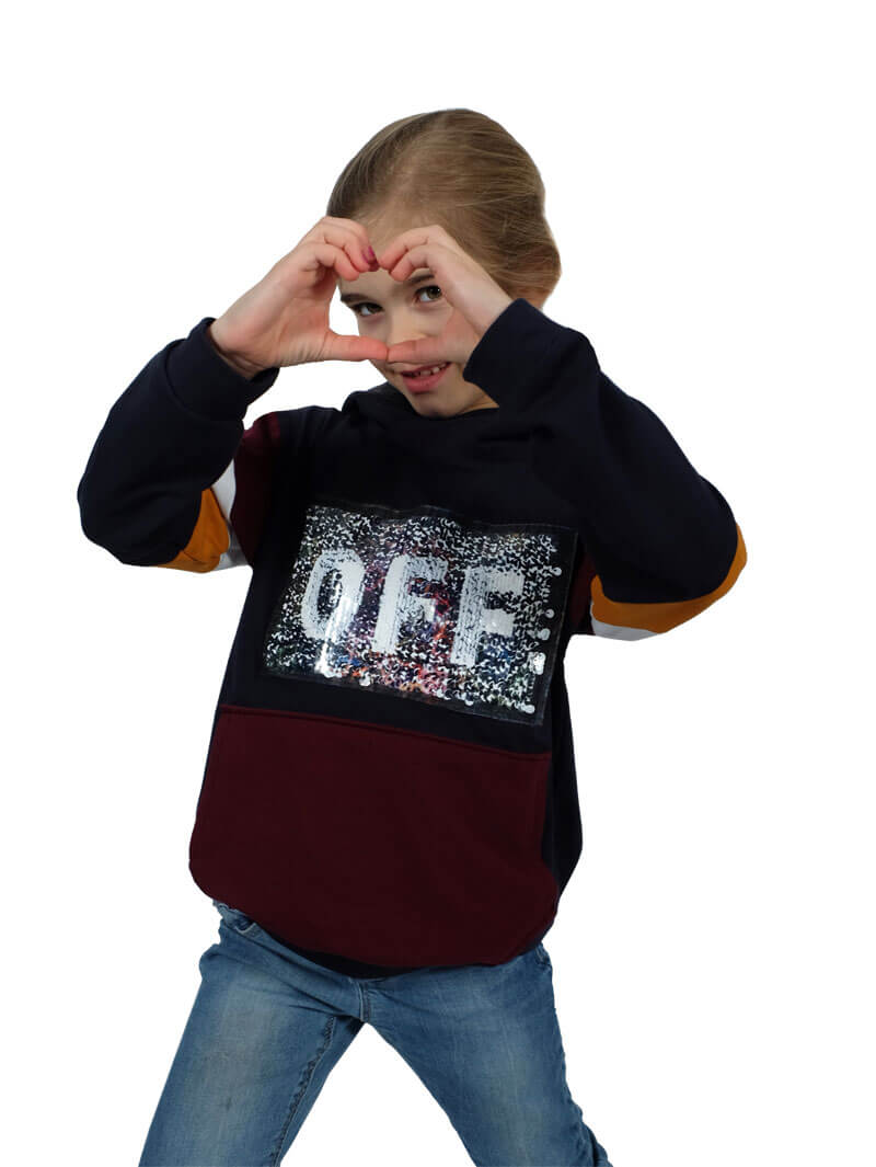 Wendepailletten, Applikation Aufnäher Herz mit Sterne – Bild 6