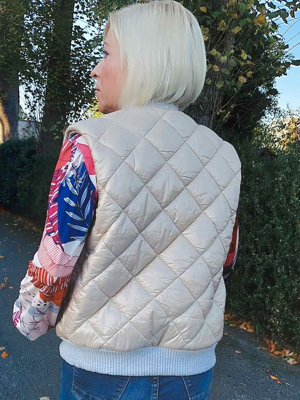 Stepper – Steppstoff, Mantelstoff, quadratische Steppung Blau – Bild 7