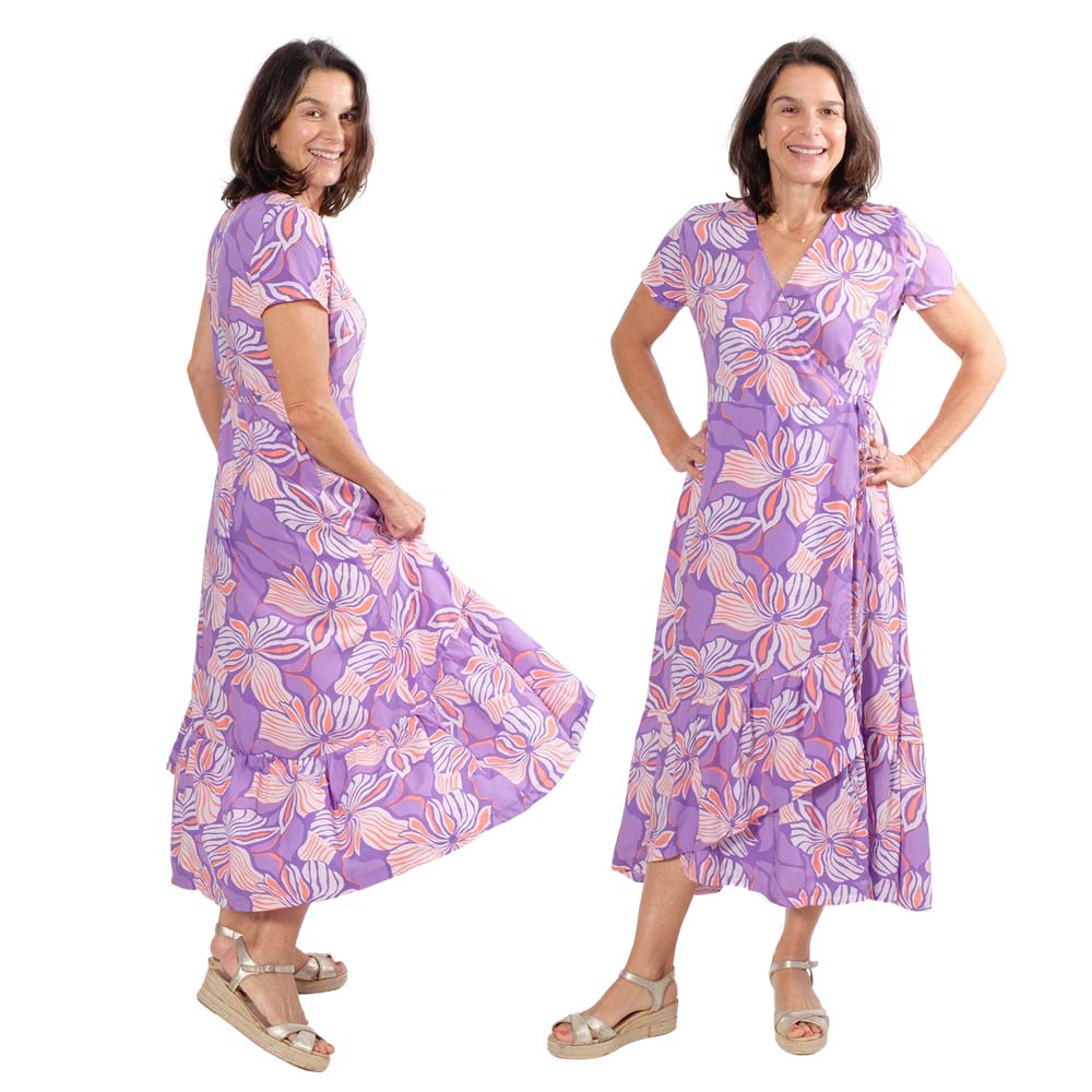 Viskose Stoff – grafische Musterung Blau / Gelb – Bild 6