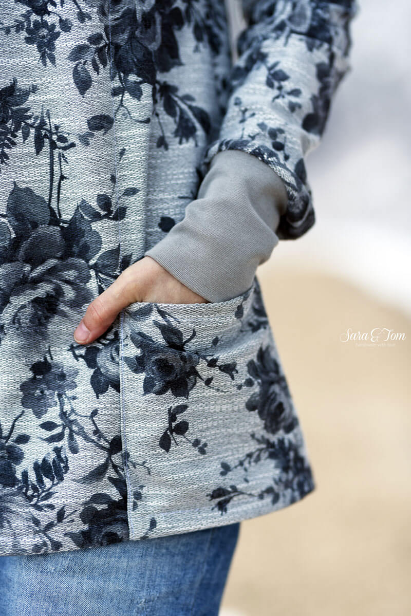 Strickbündchen, Collegebündchen in Bordeaux uni – 135 cm – Bild 7