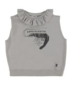 Sisters Department – Sweatshirt, „LOVE BANDIT“, Grey, Biobaumwolle
