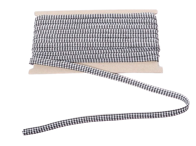 Hohlschlauch, Baumwolle, Rauten- und Leitermuster, Schwarz / Weiß – 4,5 Meter – Bild 6