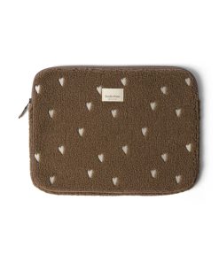 Studio Noos – Laptop-Tasche „TEDDY HEARTS“, 15 Zoll, brown LIMITED EDITION