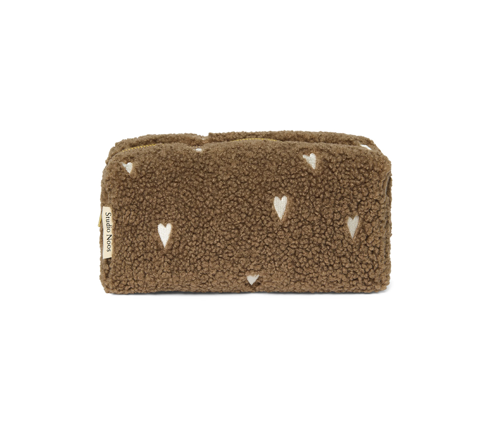 Studio Noos – Pouch „TEDDY HEARTS“, brown LIMITED EDITION – Bild 2