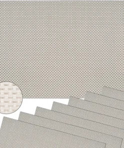 Tischsets Platzsets ELEGANCE weiß gewebt 8 Stk. abwaschbar 45×30 cm Kunststoff