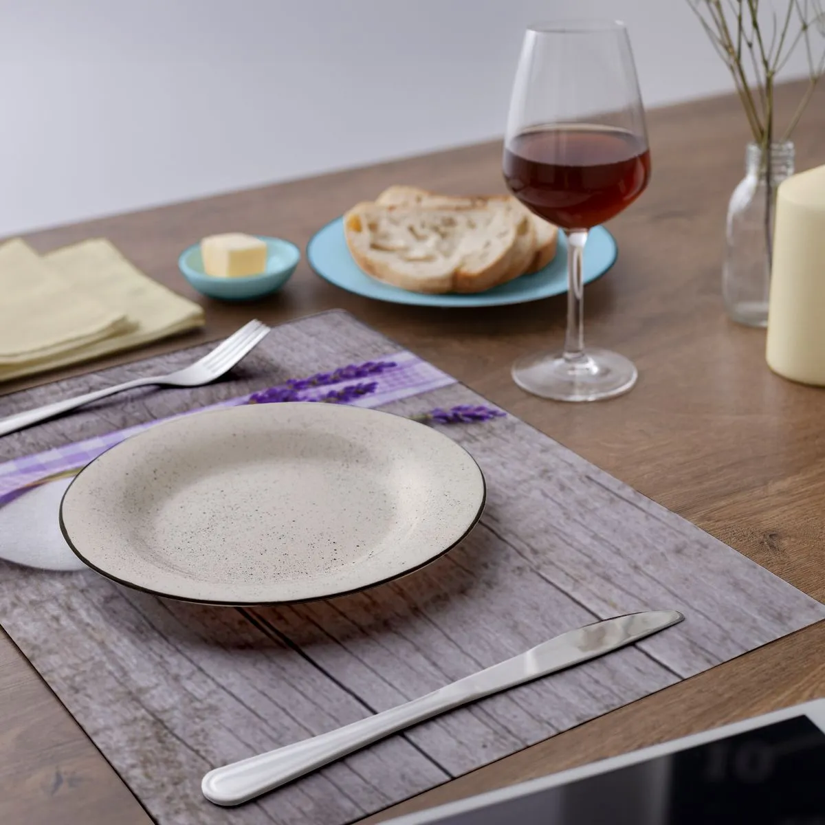 Tischsets Platzsets MOTIV Lavendel Holz 4 Stk abwaschbar 43,5×28,5 cm – Bild 8