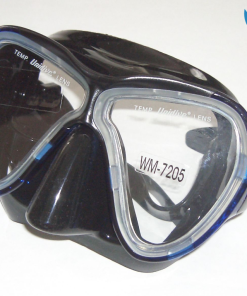 Unidive Tauchmaske 2-Fenster Maske WideView blau schwarz Schnorchelmaske black N