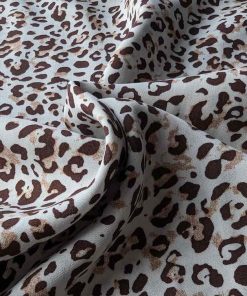 Viskosestoff – Leo Musterung Beige Braun Schwarz